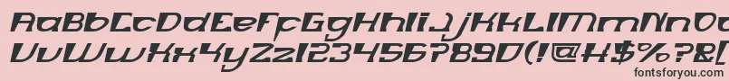 Fonte MERCURY Italic – fontes pretas em um fundo rosa