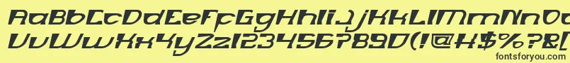 Fonte MERCURY Italic – fontes pretas em um fundo amarelo