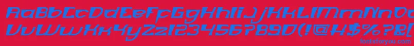 MERCURY Italic Font – Blue Fonts on Red Background