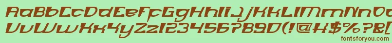 MERCURY Italic Font – Brown Fonts on Green Background