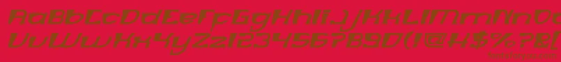MERCURY Italic Font – Brown Fonts on Red Background