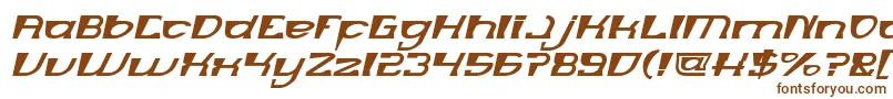 フォントMERCURY Italic – 白い背景に茶色のフォント