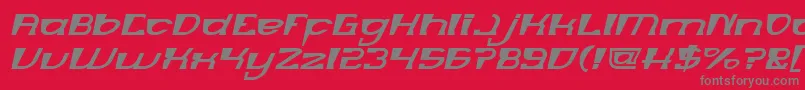 MERCURY Italic Font – Gray Fonts on Red Background