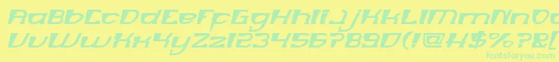 MERCURY Italic Font – Green Fonts on Yellow Background