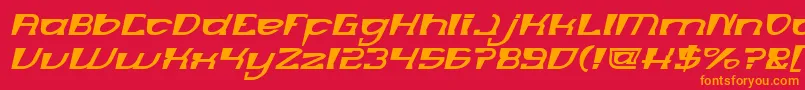 MERCURY Italic Font – Orange Fonts on Red Background