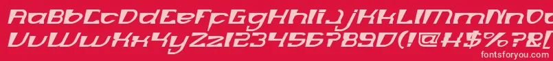 fuente MERCURY Italic – Fuentes Rosadas Sobre Fondo Rojo