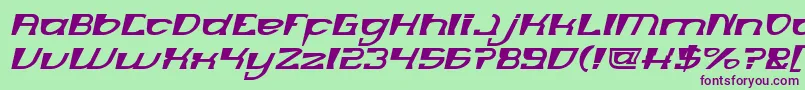 fuente MERCURY Italic – Fuentes Moradas Sobre Fondo Verde