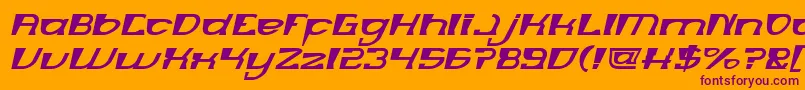 MERCURY Italic Font – Purple Fonts on Orange Background
