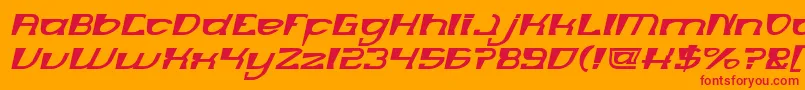 MERCURY Italic Font – Red Fonts on Orange Background