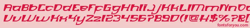 MERCURY Italic-Schriftart – Rote Schriften auf rosa Hintergrund