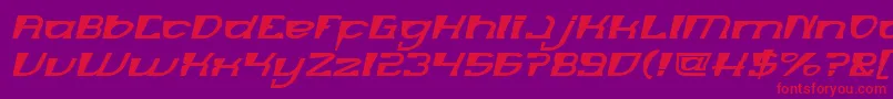 Fonte MERCURY Italic – fontes vermelhas em um fundo violeta