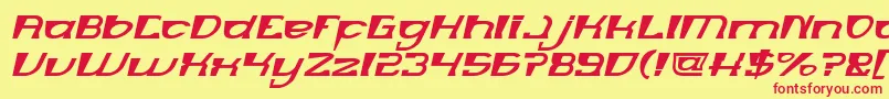 MERCURY Italic Font – Red Fonts on Yellow Background