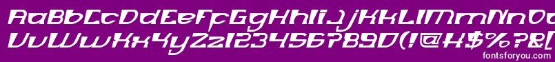 フォントMERCURY Italic – 紫の背景に白い文字
