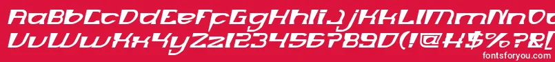 MERCURY Italic Font – White Fonts on Red Background