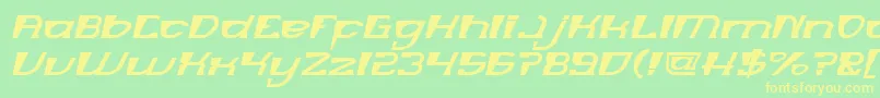 MERCURY Italic Font – Yellow Fonts on Green Background