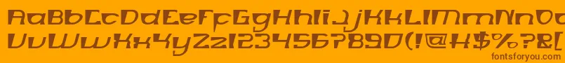 MERCURY Light Font – Brown Fonts on Orange Background