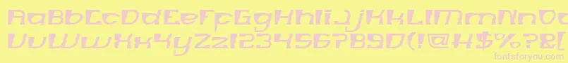 MERCURY Light Font – Pink Fonts on Yellow Background