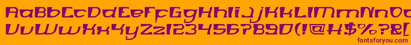 MERCURY Light Font – Purple Fonts on Orange Background