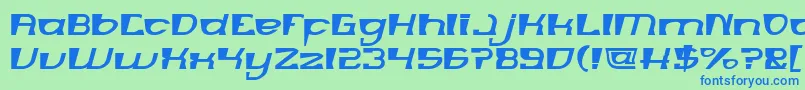 MERCURY Font – Blue Fonts on Green Background