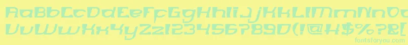 MERCURY Font – Green Fonts on Yellow Background