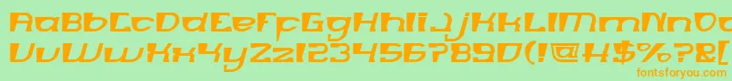 MERCURY Font – Orange Fonts on Green Background