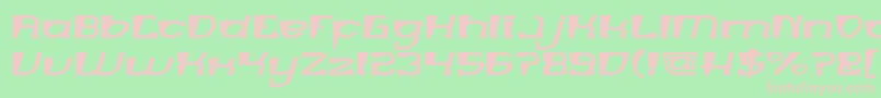 MERCURY-fontti – vaaleanpunaiset fontit vihreällä taustalla