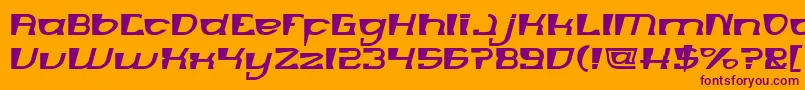 MERCURY Font – Purple Fonts on Orange Background