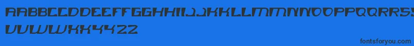 MERCURY-Schriftart – Schwarze Schriften auf blauem Hintergrund