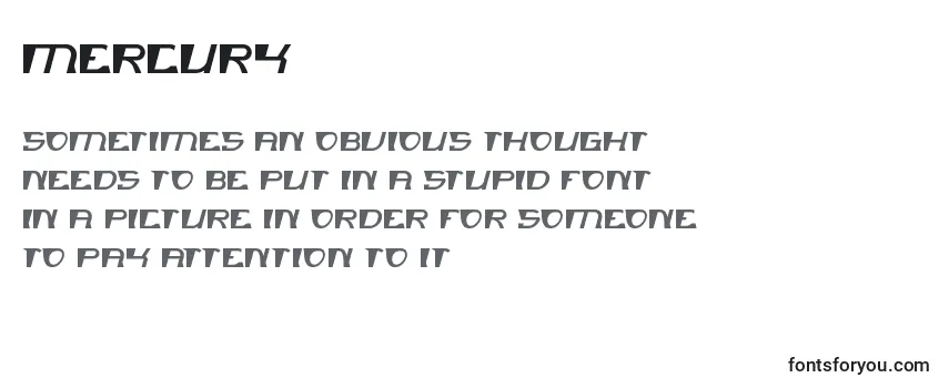 MERCURY (134103)-fontti