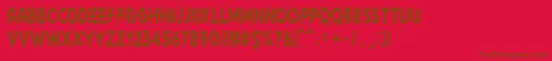 Meredith Font – Brown Fonts on Red Background