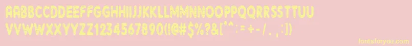 Meredith Font – Yellow Fonts on Pink Background