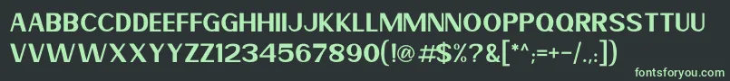 フォントMereoleona – 黒い背景に緑の文字
