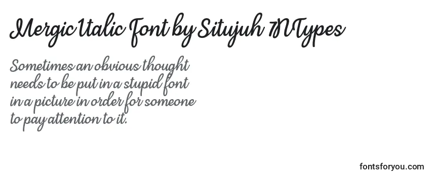 Schriftart Mergic Italic Font by Situjuh 7NTypes