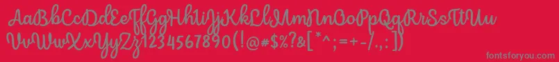 Mergic Regular Font by Situjuh 7NTypes Font – Gray Fonts on Red Background