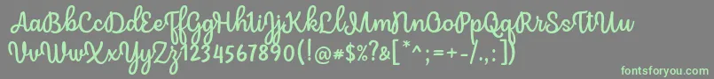 Mergic Regular Font by Situjuh 7NTypes-fontti – vihreät fontit harmaalla taustalla