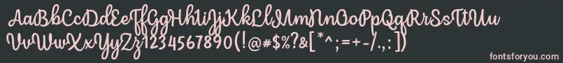 Czcionka Mergic Regular Font by Situjuh 7NTypes – różowe czcionki na czarnym tle