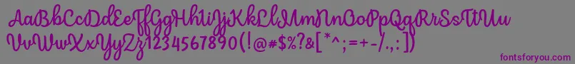 Mergic Regular Font by Situjuh 7NTypes Font – Purple Fonts on Gray Background