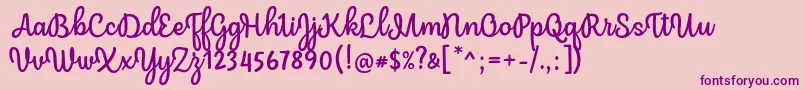 Mergic Regular Font by Situjuh 7NTypes Font – Purple Fonts on Pink Background