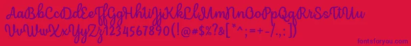 フォントMergic Regular Font by Situjuh 7NTypes – 赤い背景に紫のフォント