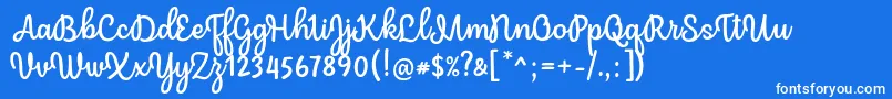 Mergic Regular Font by Situjuh 7NTypes Font – White Fonts on Blue Background