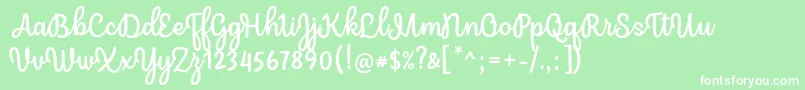 Mergic Regular Font by Situjuh 7NTypes Font – White Fonts on Green Background