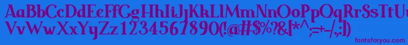 Meridies Antiqua Font – Purple Fonts on Blue Background