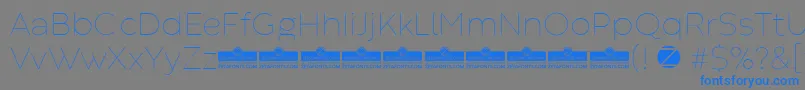 CodecWarmThinTrial-Schriftart – Blaue Schriften auf grauem Hintergrund