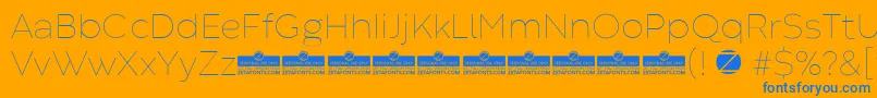 CodecWarmThinTrial Font – Blue Fonts on Orange Background