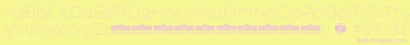 CodecWarmThinTrial Font – Pink Fonts on Yellow Background