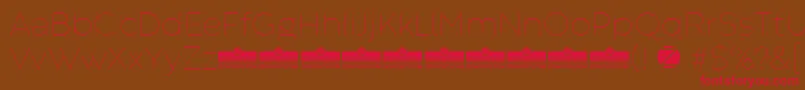 CodecWarmThinTrial Font – Red Fonts on Brown Background