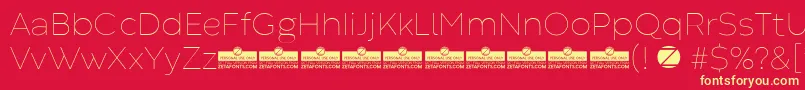 CodecWarmThinTrial Font – Yellow Fonts on Red Background