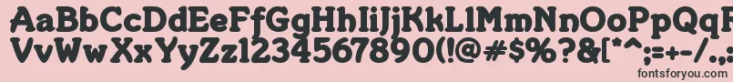 MERKIN  -Schriftart – Schwarze Schriften auf rosa Hintergrund