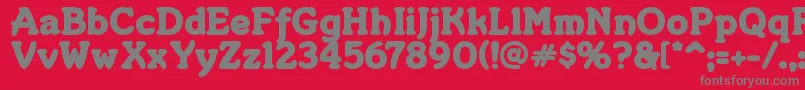 MERKIN  -Schriftart – Graue Schriften auf rotem Hintergrund