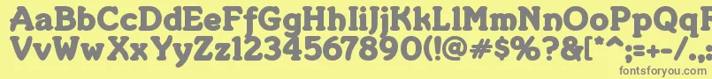 MERKIN  -Schriftart – Graue Schriften auf gelbem Hintergrund
